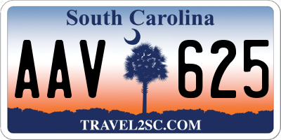 SC license plate AAV625