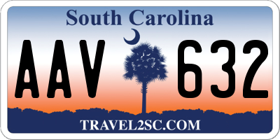 SC license plate AAV632