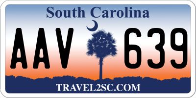 SC license plate AAV639