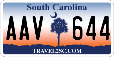 SC license plate AAV644