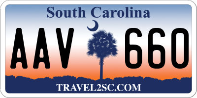 SC license plate AAV660