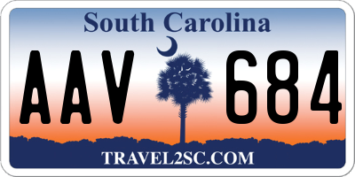 SC license plate AAV684