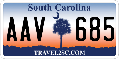 SC license plate AAV685