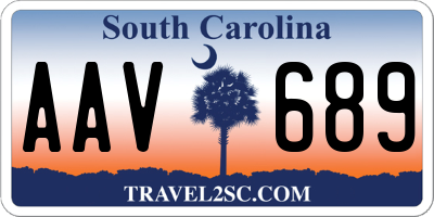 SC license plate AAV689