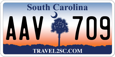 SC license plate AAV709