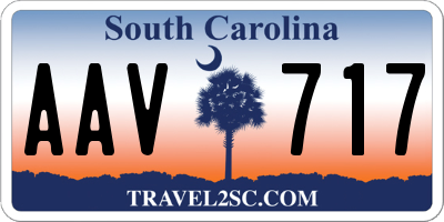SC license plate AAV717