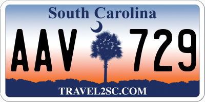 SC license plate AAV729