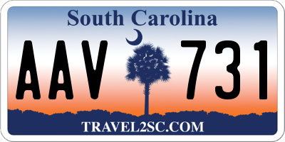 SC license plate AAV731
