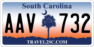 SC license plate AAV732