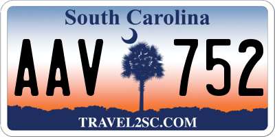 SC license plate AAV752