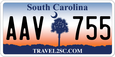 SC license plate AAV755