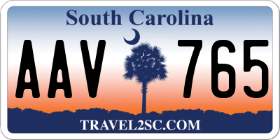 SC license plate AAV765