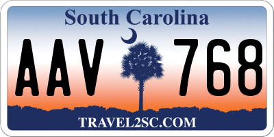 SC license plate AAV768