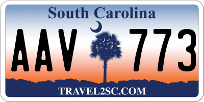 SC license plate AAV773