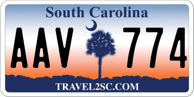 SC license plate AAV774