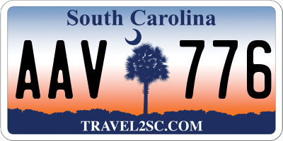 SC license plate AAV776