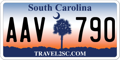 SC license plate AAV790