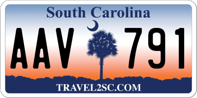 SC license plate AAV791