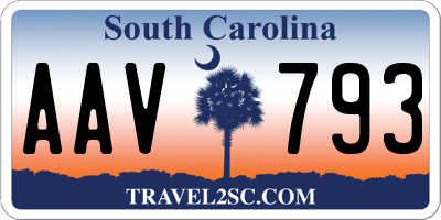 SC license plate AAV793