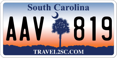 SC license plate AAV819