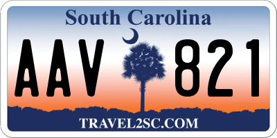 SC license plate AAV821