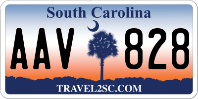 SC license plate AAV828