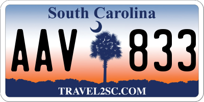 SC license plate AAV833