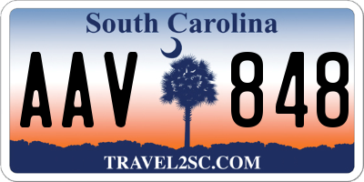 SC license plate AAV848