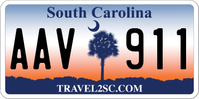 SC license plate AAV911