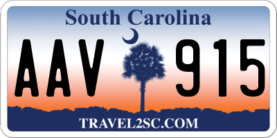 SC license plate AAV915