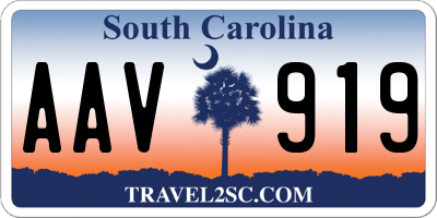 SC license plate AAV919