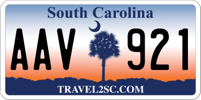 SC license plate AAV921
