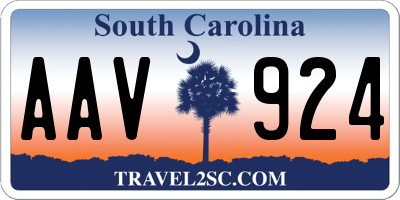 SC license plate AAV924