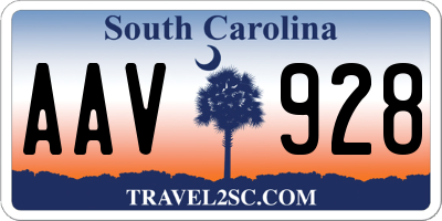 SC license plate AAV928