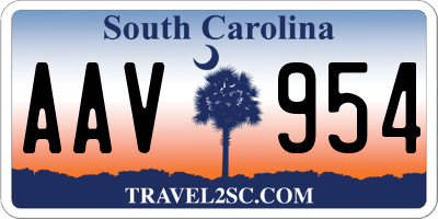 SC license plate AAV954