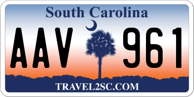 SC license plate AAV961