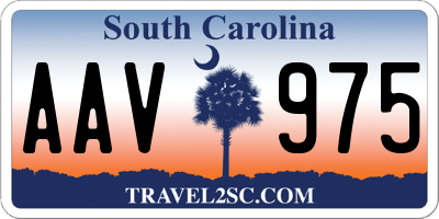 SC license plate AAV975