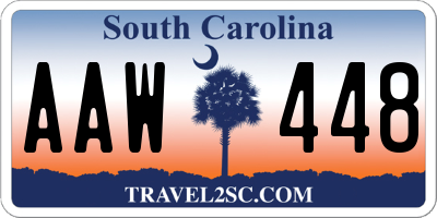 SC license plate AAW448