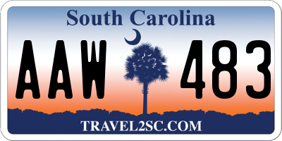 SC license plate AAW483
