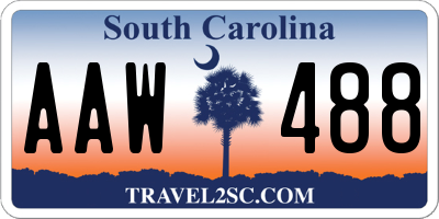 SC license plate AAW488