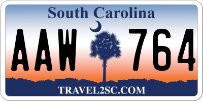 SC license plate AAW764