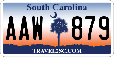 SC license plate AAW879