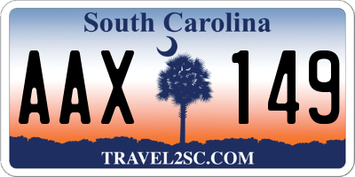 SC license plate AAX149