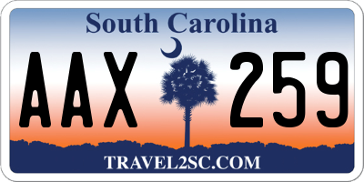 SC license plate AAX259