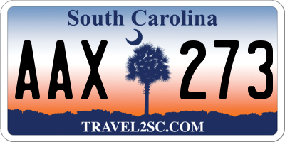 SC license plate AAX273
