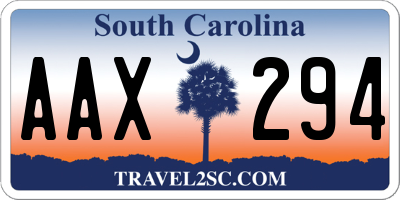 SC license plate AAX294