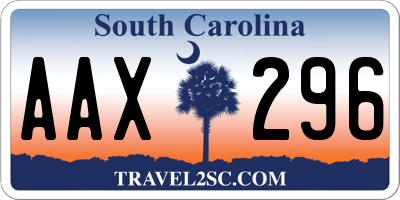 SC license plate AAX296
