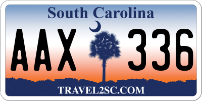 SC license plate AAX336