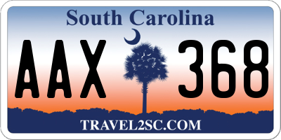 SC license plate AAX368