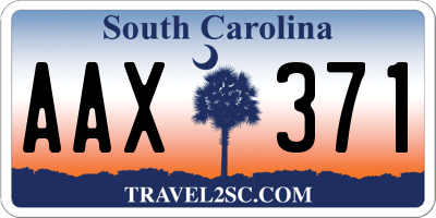 SC license plate AAX371